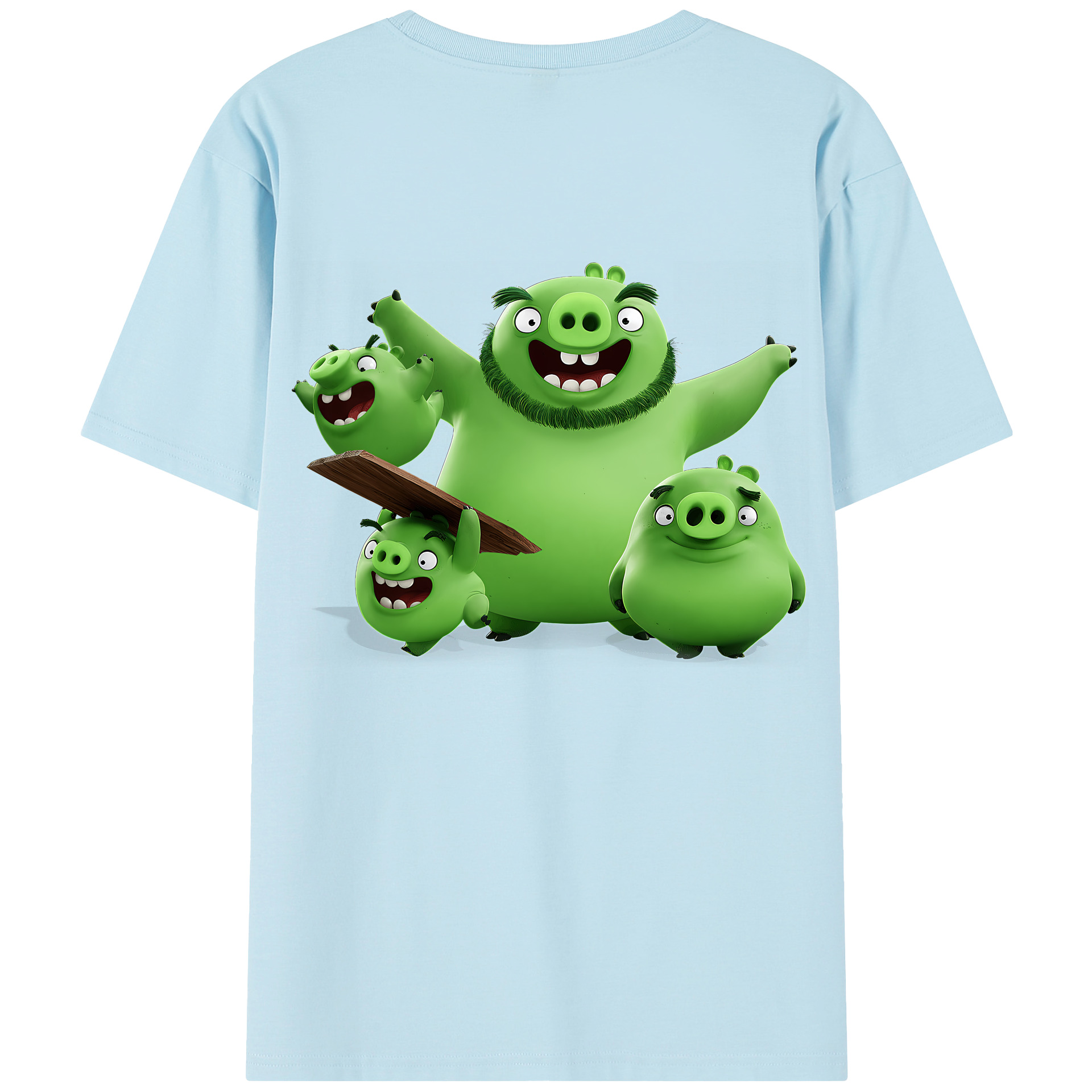 （画像用） Angry Birds アングリーバード 綿100％半袖Tシャツ（背面プリント）